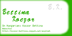 bettina koczor business card